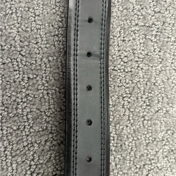 Bosca Black Italian Leather Belt with Silver Buckle 34 - Picture 4 of 4